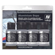 Vallejo Aluminium Dope Metal Color Paint Set, 4x32 ml