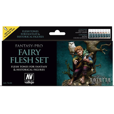 Vallejo Fairy Flesh Acrylic Paint Set, 8x17 ml