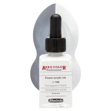 Schmincke Aero Color Acrylic Ink, Transparent White, 28 ml