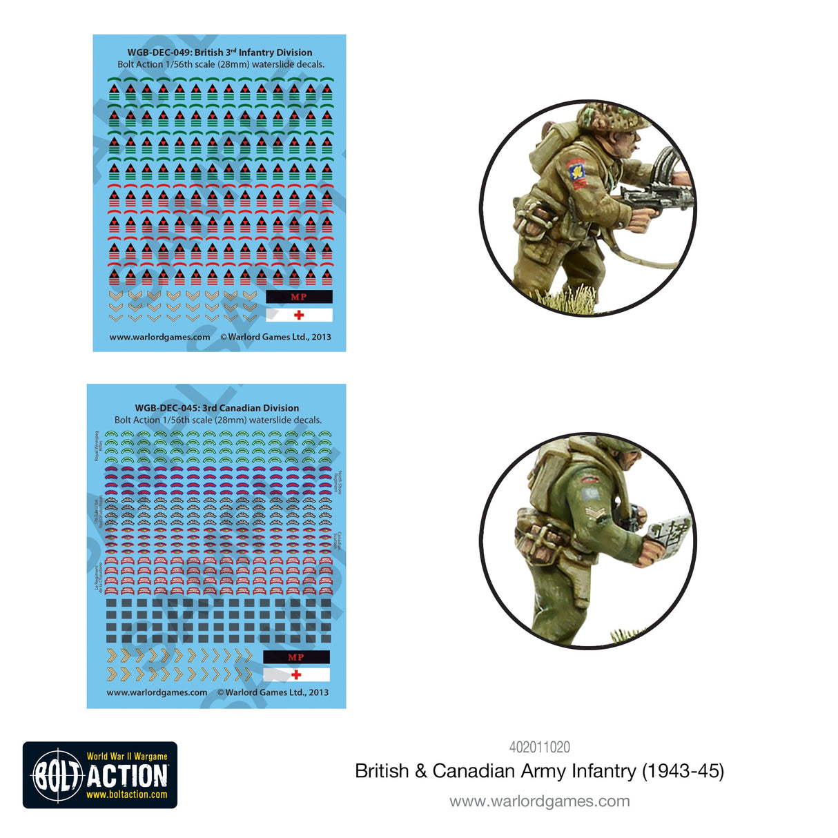 Warlord Games British & Canadian Army Infantry (1943-45) Scale Model
