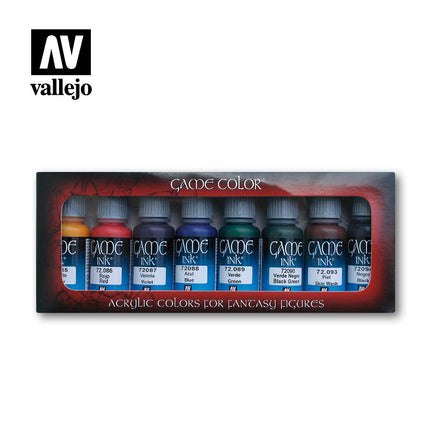 Vallejo Game Inks Paint Set, 8x17 ml