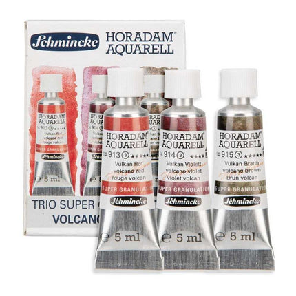 Schmincke Horadam Aquarell Super Granulation Trio Volcano Watercolour Set, 3x5 ml