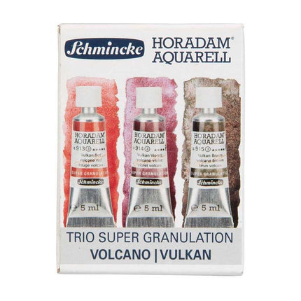 Schmincke Horadam Aquarell Super Granulation Trio Volcano Watercolour Set, 3x5 ml