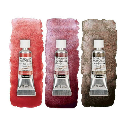 Schmincke Horadam Aquarell Super Granulation Trio Volcano Watercolour Set, 3x5 ml