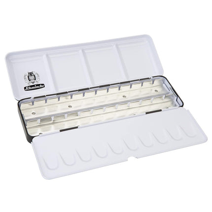 Schmincke Horadam Aquarell Empty Metal Watercolour Box, 24 x Half-Pan or 12 x Full-Pan Cells