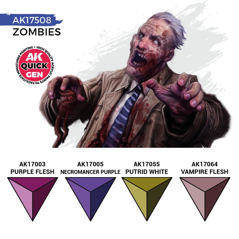 AK Interactive Zombies Quick Gen Set, 4×0.6 fl oz