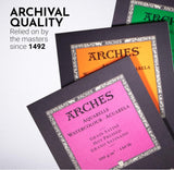 Arches Hot Pressed Watercolour Paper Pad, 100 % Cotton, 12 Sheets