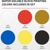 Speeeball Block Printing Ink Starter Set, 6x37 ml