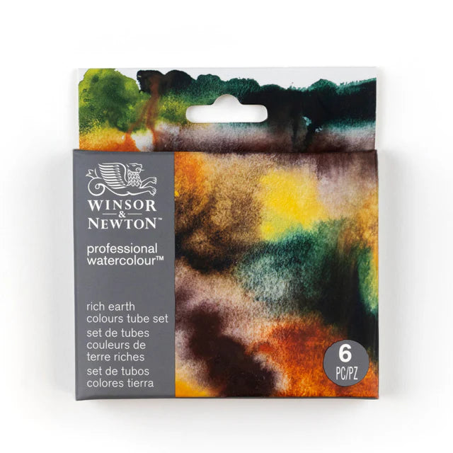 Winsor & Newton Professional Watercolour Tubes Rich Earth Set, 6x5 ml