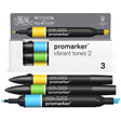 Winsor & Newton Promarker Graphic Marker Vibrant Tones 2 Set, 3 pcs.