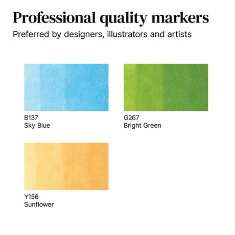 Winsor & Newton Promarker Graphic Marker Vibrant Tones 2 Set, 3 pcs.