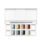 Winsor & Newton Cotman Metallic Watercolour Set, 8 colours, Half-Pan