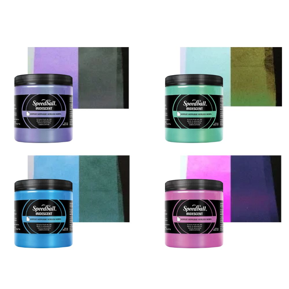 Speedball Iridescent acrylic screen printing inks, 8 oz