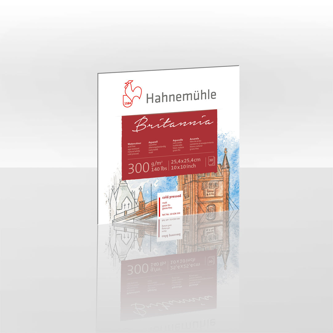 Hahnemühle Quattro Britannia Watercolour Paper Block, 30 Sheets, 300 gsm