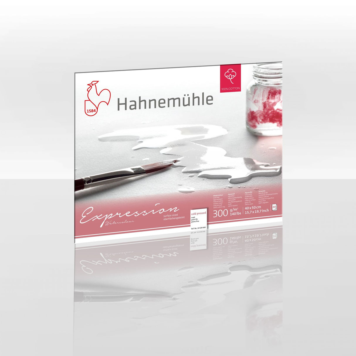 Hahnemühle Expression Watercolour Paper Block, 20 Sheets, 300 gsm