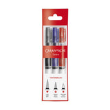 Caran d'Ache Water Brushes with Water Reservoir Set of 3