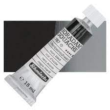 Schmincke Horadam Gouache Tube, Ivory Black, 15 ml