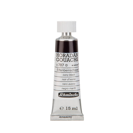 Schmincke Horadam Gouache Tube, Ivory Black, 15 ml