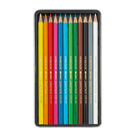 Caran d'Ache Swisscolor Aquarelle Colored Pencils Set of 12