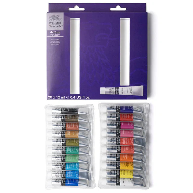 Winsor & Newton Artisan Water Mixable Oil Colour Set, 20x12 ml