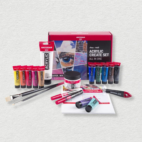 Amsterdam All-in-One Acrylic Painting Set, 20 pcs