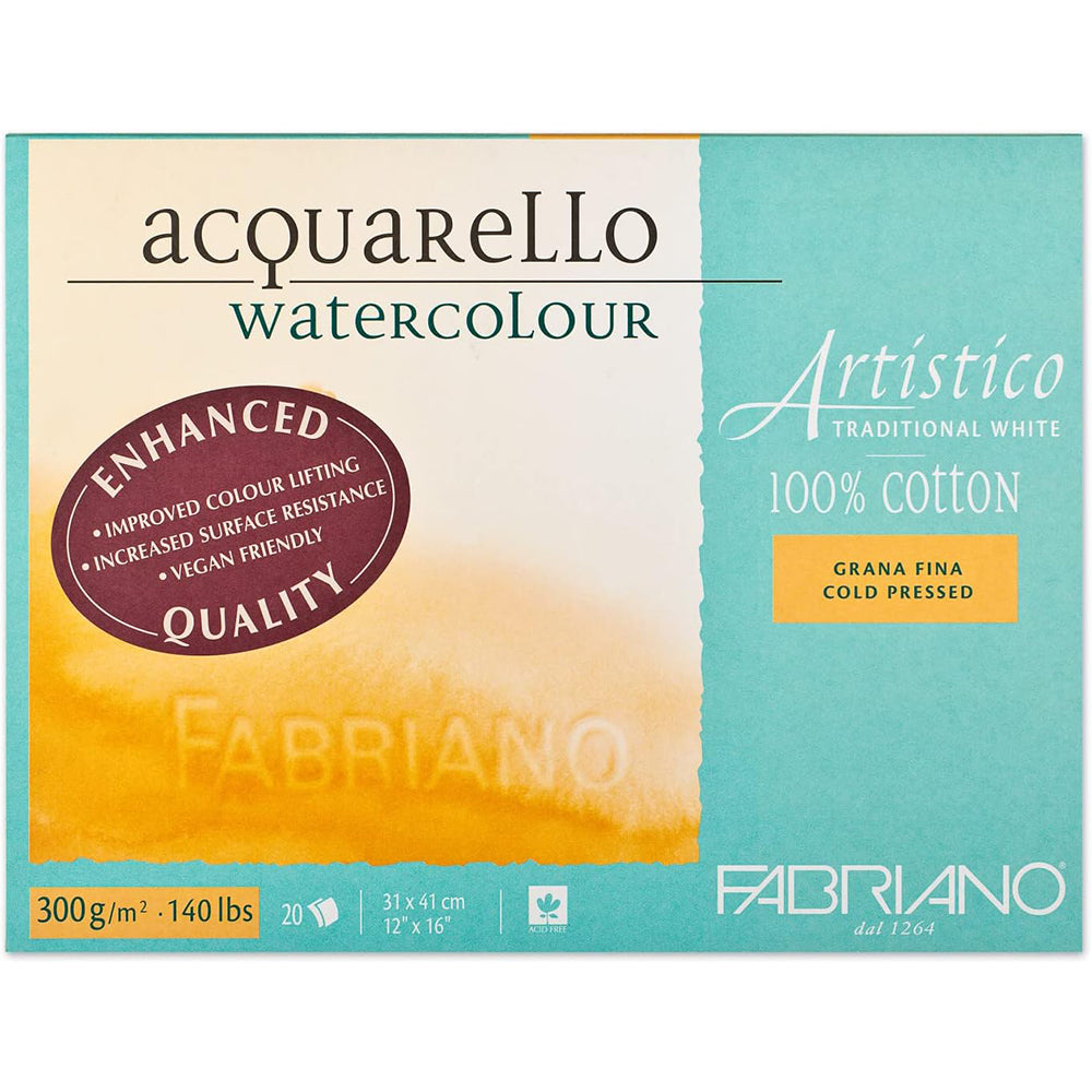 Fabriano Artistico Watercolour Paper Block, 300 gsm