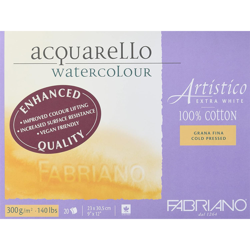 Fabriano Artistico Watercolour Paper Block, 300 gsm