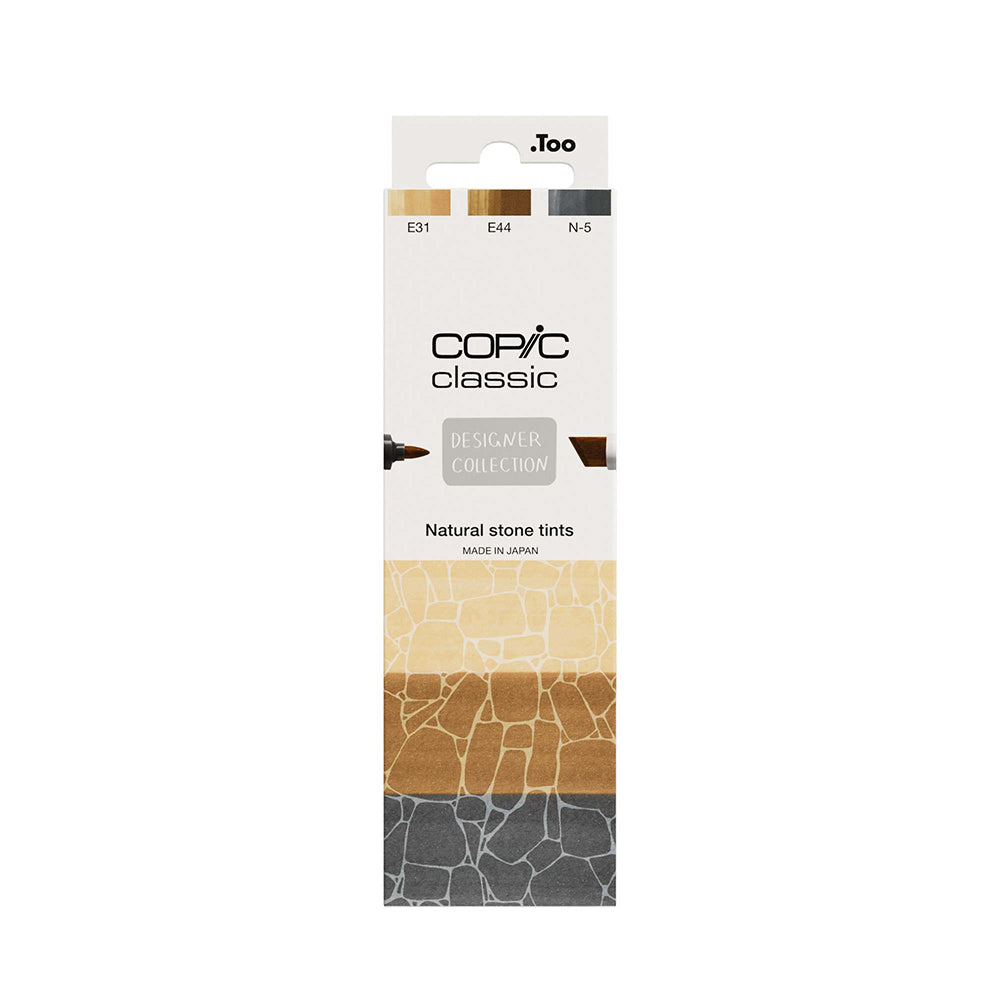 Copic Classic Designer Collection Natural Stone Tints, Set of 3