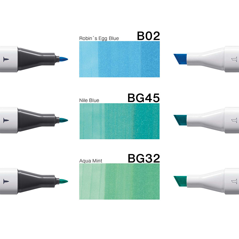 Copic Classic Designer Collection Clear Water Tints, Set of 3