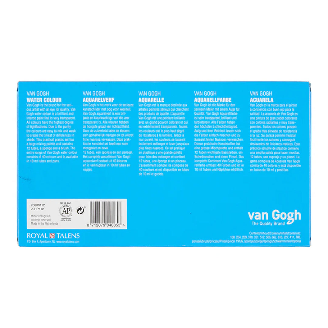 Van Gogh Watercolour Set, 12x10 ml