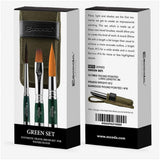 Escoda Synthetic Travel Brush Set, 3 pcs.