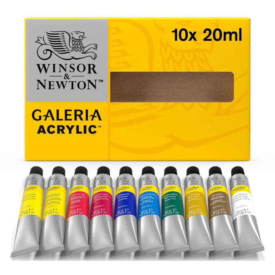 Winsor & Newton Galeria Acrylic Paint Set, 10x20 ml