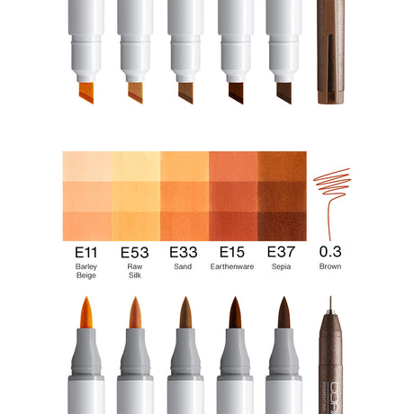 Copic Ciao Portrait Set Amber Glow, 6 pcs.