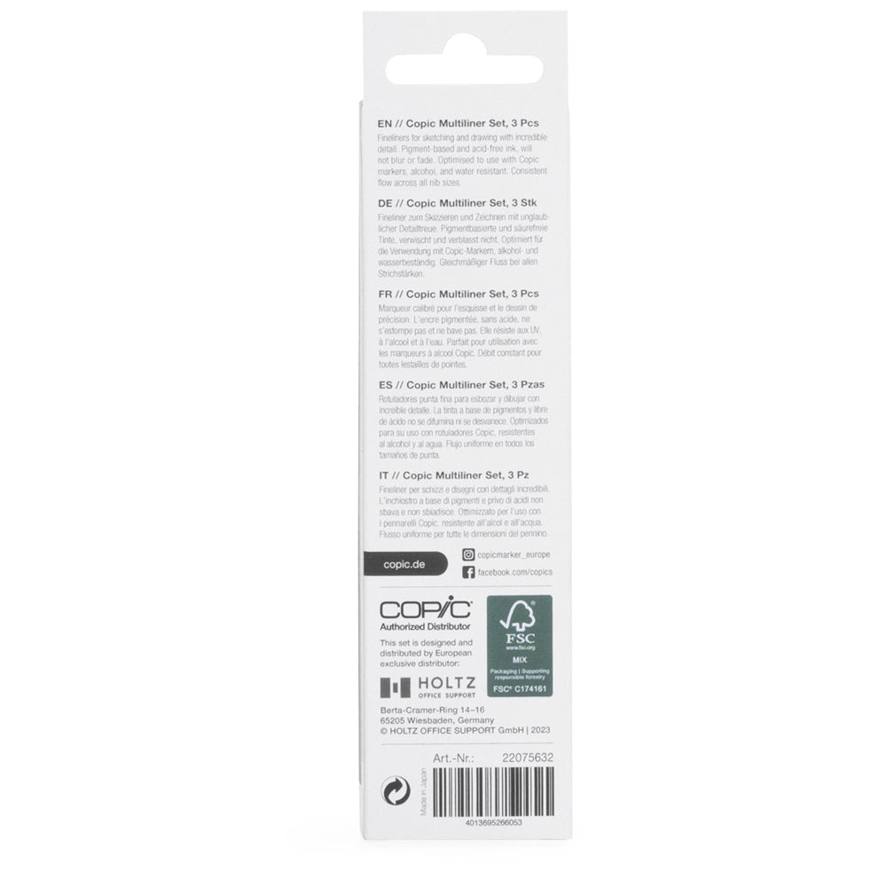 Copic Multiliner Bold Black Set, 3 pcs.