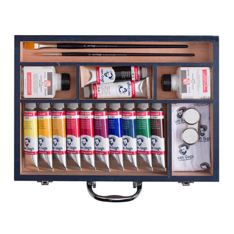 Van Gogh Acrylic Paint Starter Box XL, 12 x 40 ml + accessories