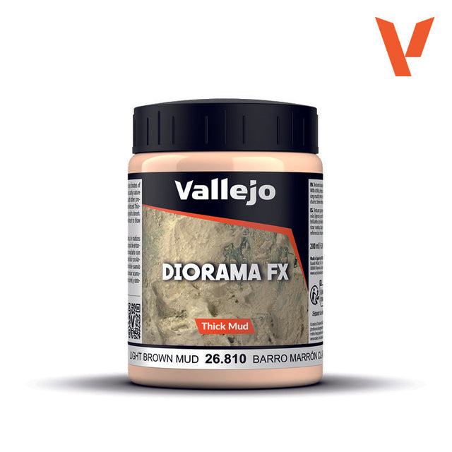 Vallejo Diorama FX - Light Brown Mud Texture, 200 ml