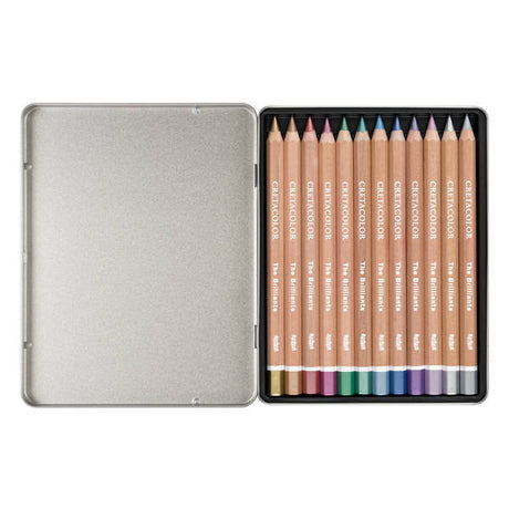 Cretacolor Brilliants Metallic Colored Pencils Set, 12 pcs.