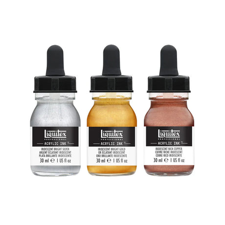 Liquitex Professional Acrylic Ink Iridescents Set, 3x30 ml