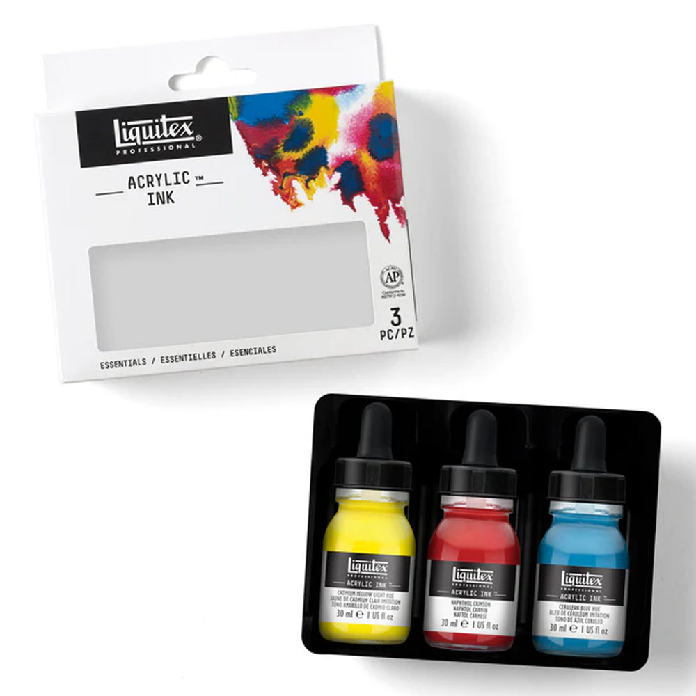 Liquitex Professional Acrylic Ink Essentials Set, 3x30 ml