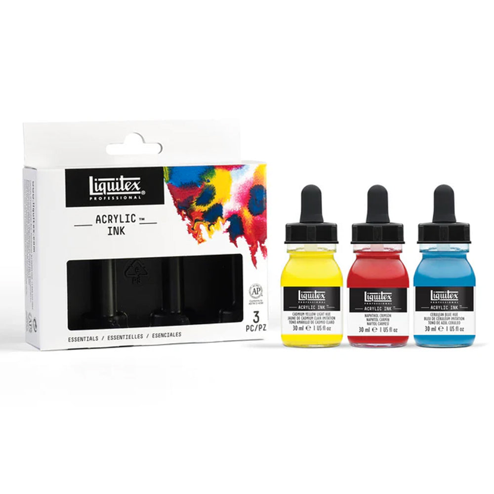 Liquitex Professional Acrylic Ink Essentials Set, 3x30 ml