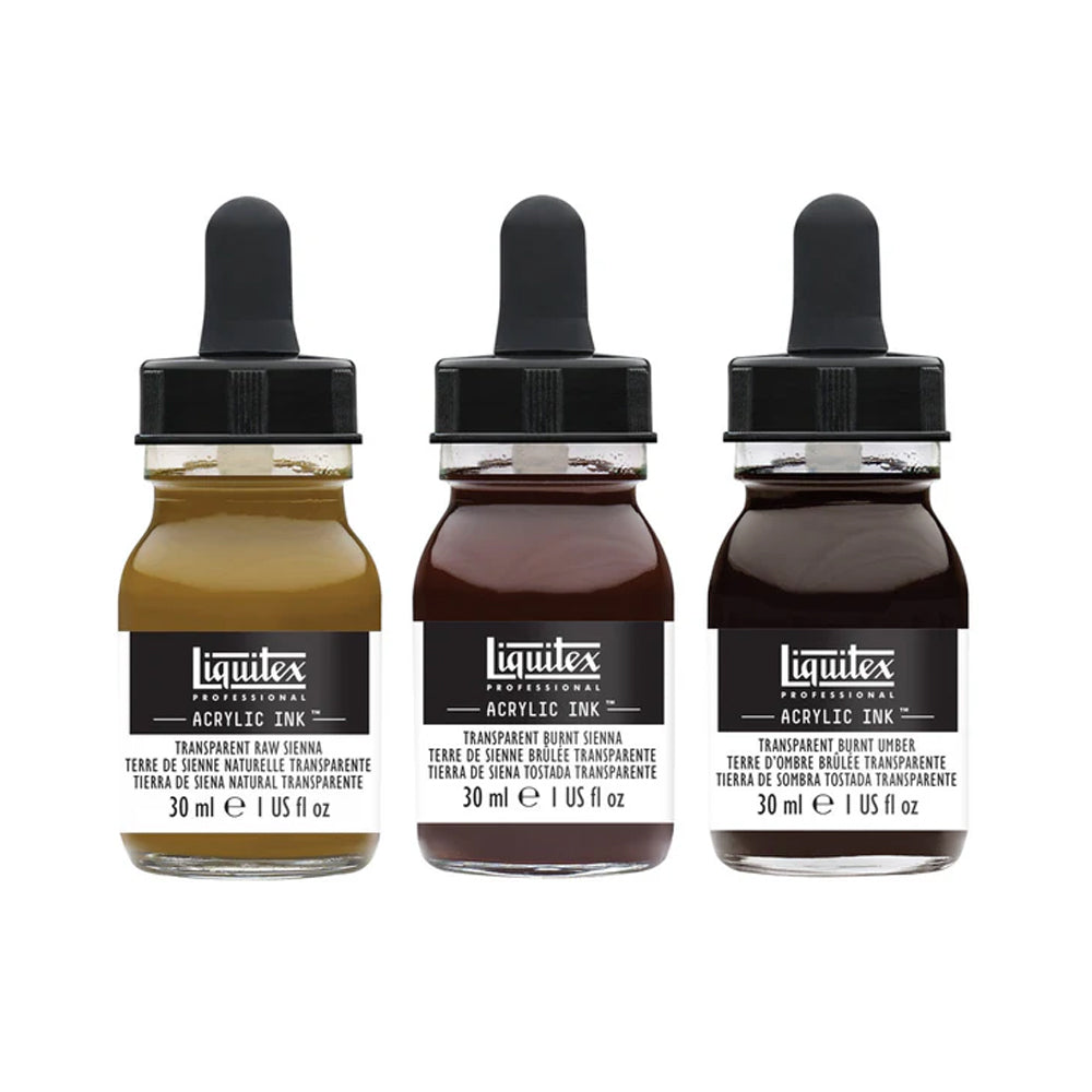 Liquitex Professional Acrylic Ink Transparents Set, 3x30 ml