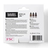Liquitex Professional Acrylic Ink Transparents Set, 3x30 ml