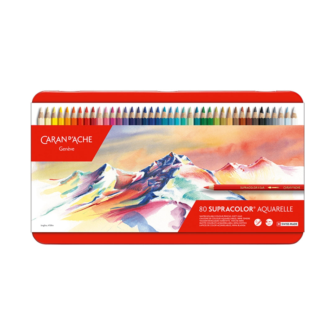 Caran d'Ache SUPRACOLOR™ Aquarelle Colored Pencils Set of 80