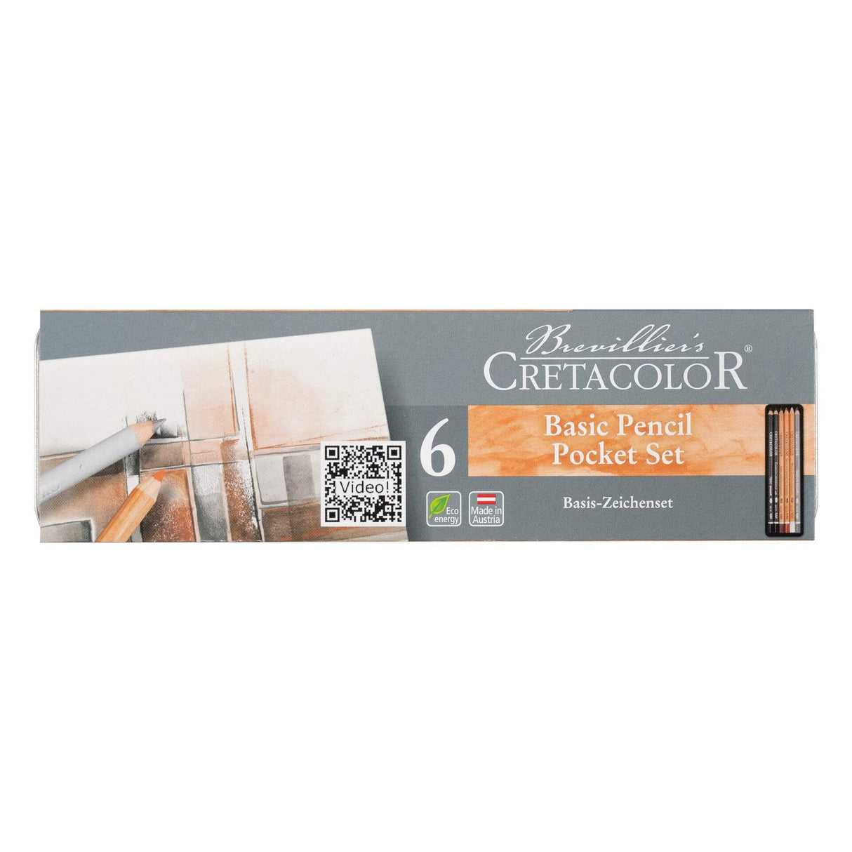Cretacolor Basic Drawing Pencils Set, 6 pcs.