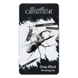 Cretacolor Deep Black Drawing and Sketching Set, 10 pcs.