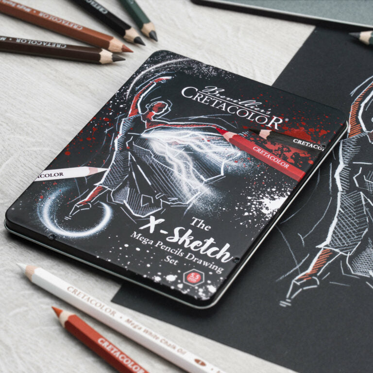 Cretacolor The X-Sketch MEGA Pencils Drawing Set, 12 pcs.