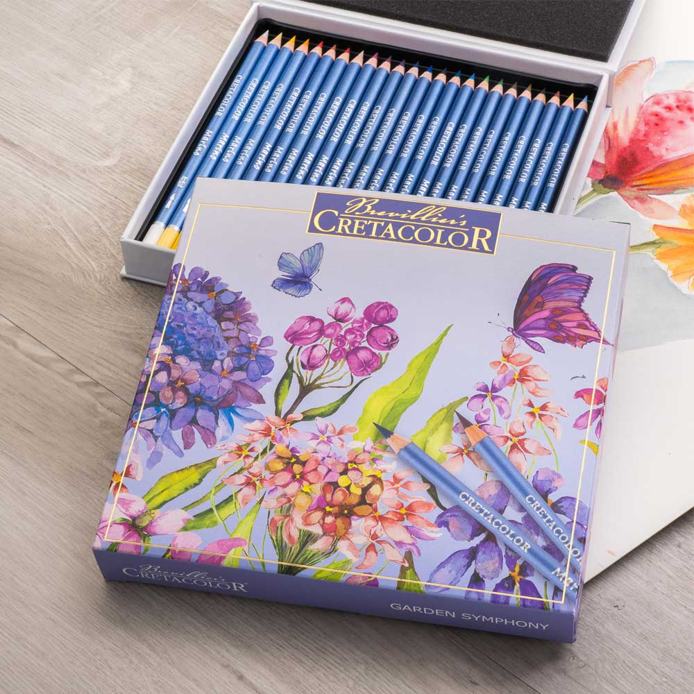 Cretacolor Garden Symphony watercolour pencil set, 24 pcs