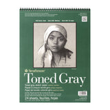 Strathmore Toned Gray 400 Series Paper Wire Bound Pad, 118 gsm