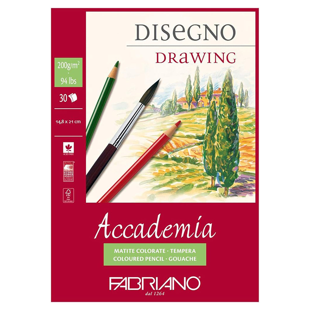 Fabriano Accademia Drawing Pad, 30 sheets, 200 gsm