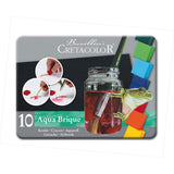 Cretacolor AQUA BRIQUE Watercolor Paint in Block Form, 10 colors